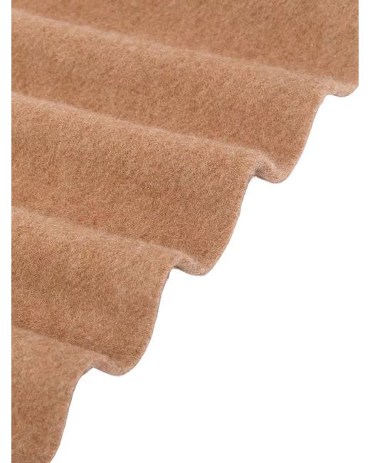 Max Mara Brown Wsdalia Fringe Detail Lightweight Soft Texture Scarf