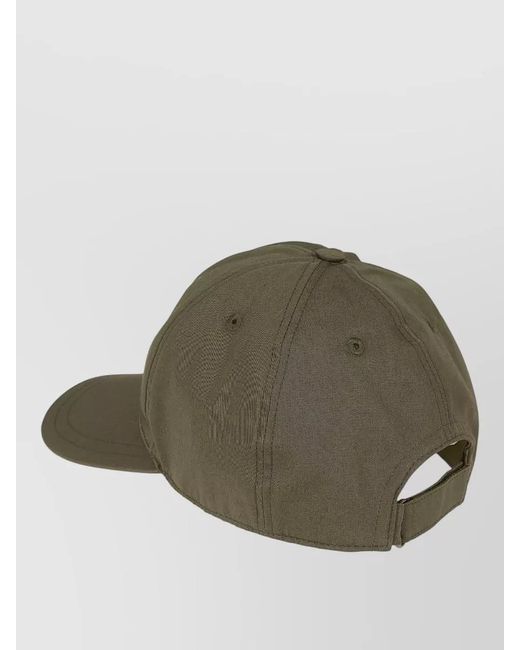 Herno Green Hat Curved Brim Eyelet Vents Design for men