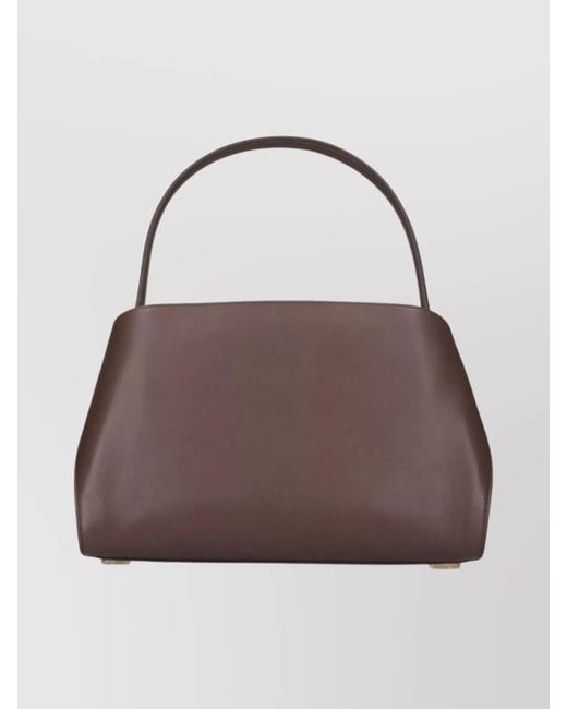 Ferragamo Brown Gancini Leather Shoulder Bag