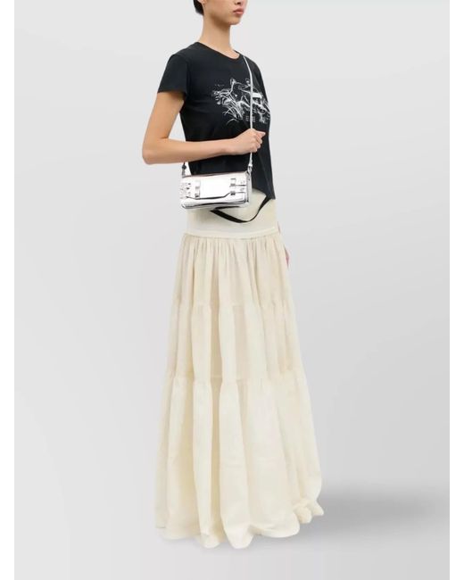 MM6 by Maison Margiela White Small Polyurethane Crossbody Bag