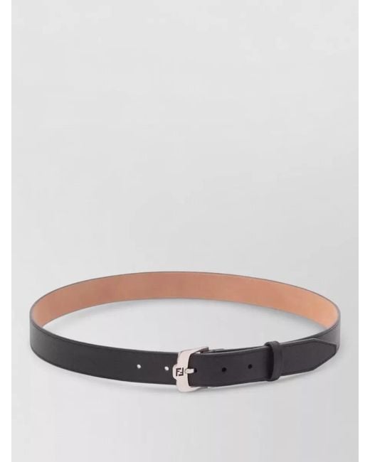 Fendi Gray Leather Belt for men