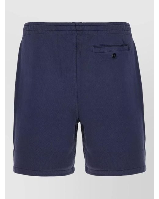 Polo Ralph Lauren Blue Cotton Blend Bermuda Shorts Elastic Waistband for men