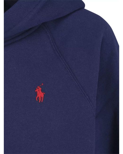 Polo Ralph Lauren Blue Hoodie Top Drawstring Hood Kangaroo Pocket