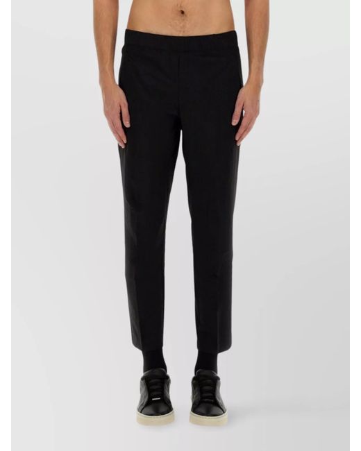Boss Black Cropped Trousers With Side Pockets And Tapered Leg for men