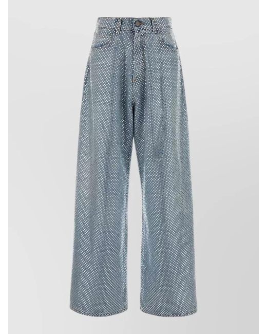 GIUSEPPE DI MORABITO Blue High Waist Denim Jeans Wide Leg