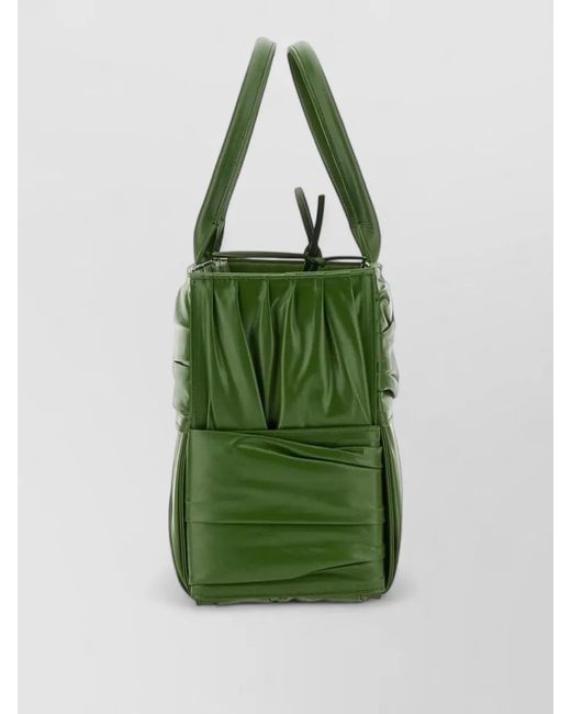 Bottega Veneta Green Small Leather Tote Bag