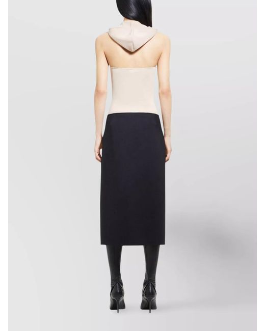 Courreges White Hooded Halterneck Sleeveless Bodysuit