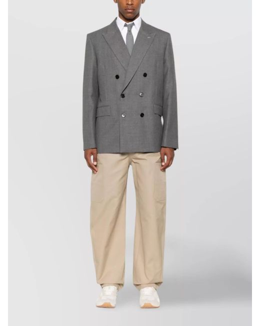 Givenchy Natural Wide Leg Cargo Trousers With Multiple Pockets for men