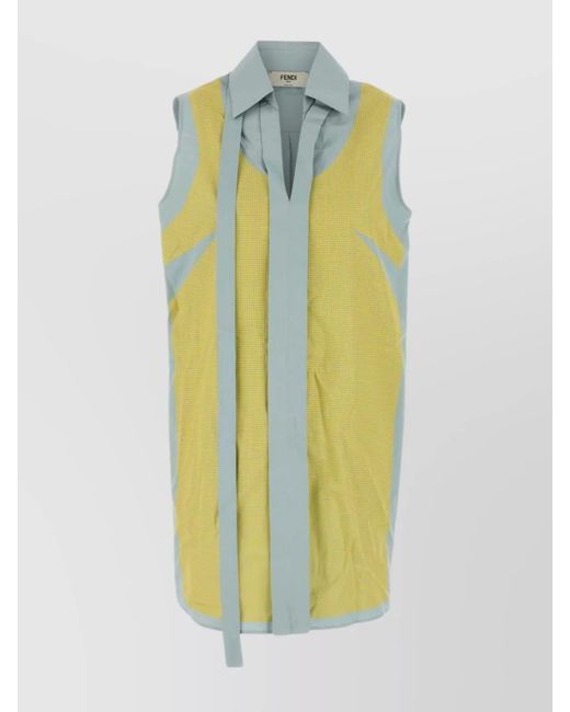 Fendi Multicolor Cotton Knee-Length Dress