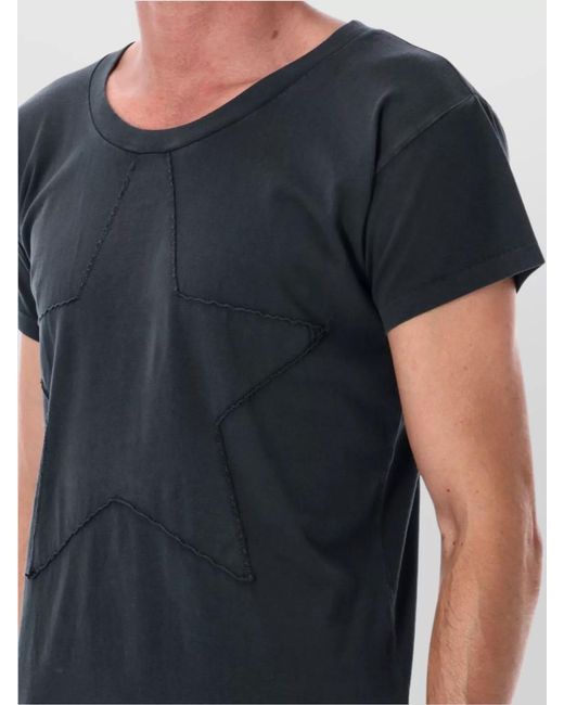MM6 by Maison Margiela Blue Cotton Short-Sleeve T-Shirt for men