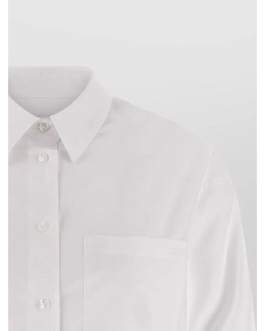 Loulou de Saison White Cotton Poplin Oversized Shirt