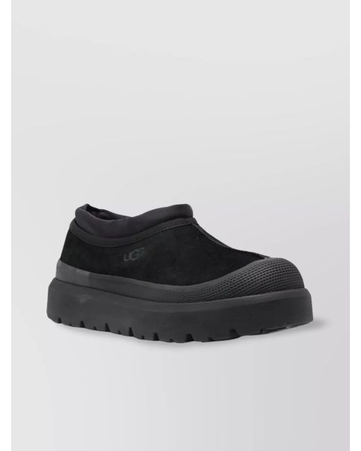 Ugg Black Suede Leather Tasman Weather Hybrid Loafers for men