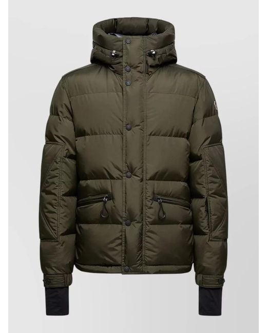Moncler Green Down Hooded Ski Jacket for men