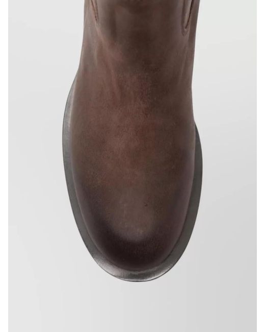 Paris Texas Brown Knee High Napa Leather Boots Block Heel