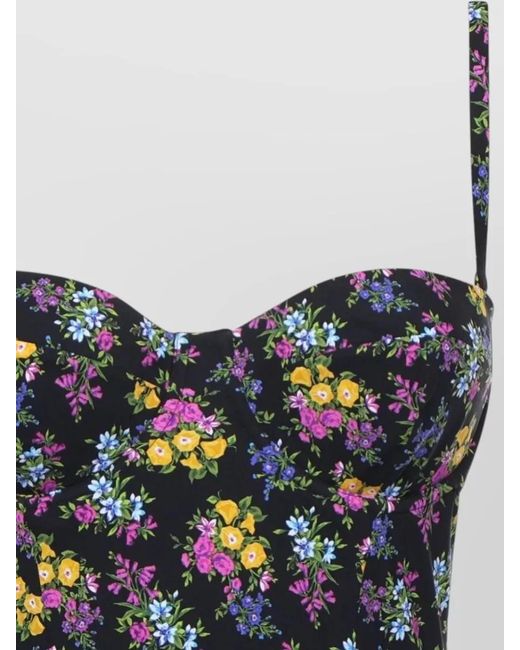 Dolce & Gabbana Multicolor Floral-Print Padded One-Piece Swimsuit