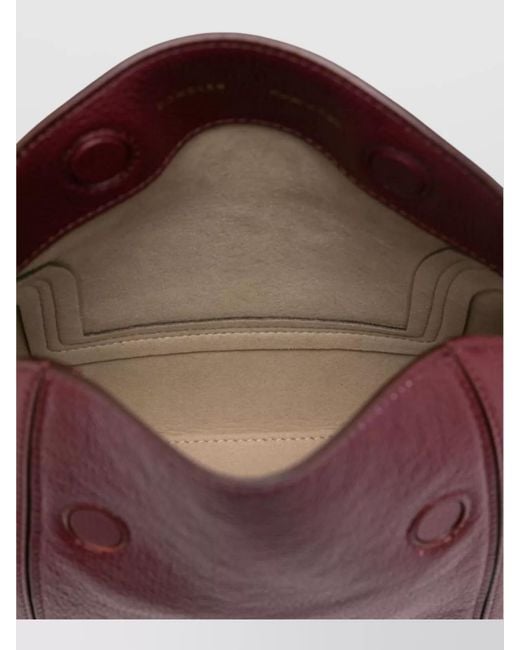 Wandler Purple Shoulder Bags With Adjustable Strap And Front Pocket