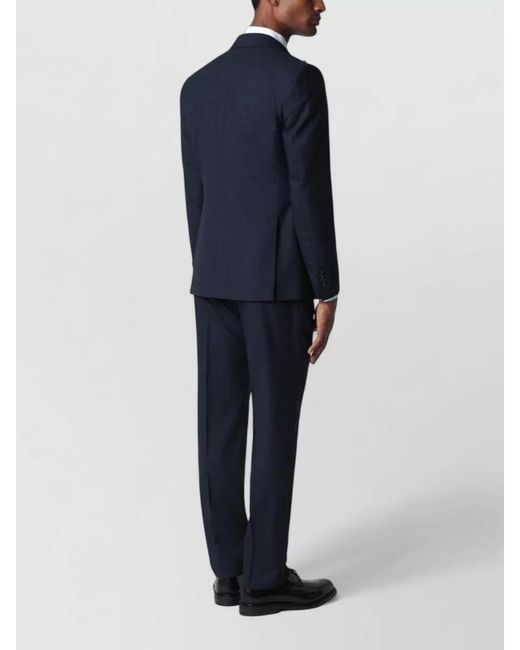 Tagliatore Blue Wool Single Breasted Suit for men
