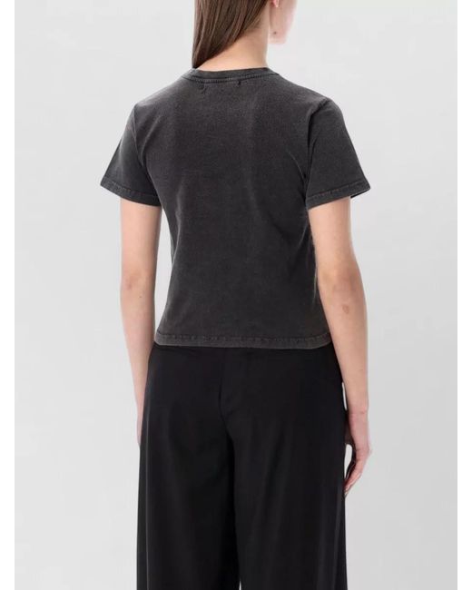 OTTOLINGER Black Pierced Collar Fitted Crewneck T-Shirt