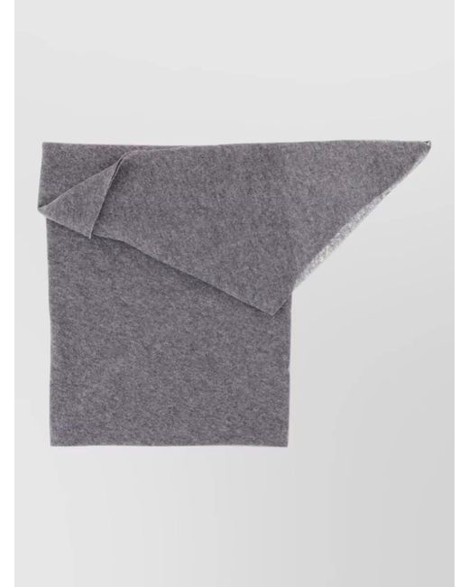 Faliero Sarti Gray Adeli Cashmere Scarf Lightweight Edged