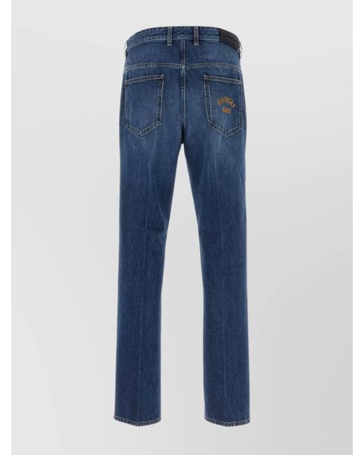 Givenchy Blue Denim Mid-Rise Straight-Leg Jeans for men