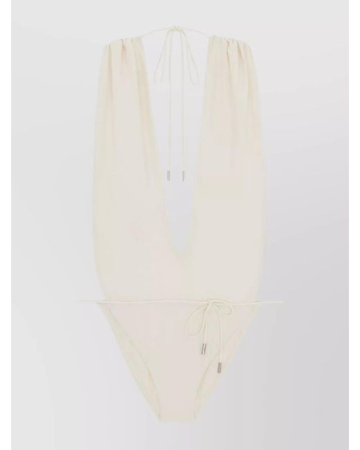 Saint Laurent White One-Piece Swimsuit
