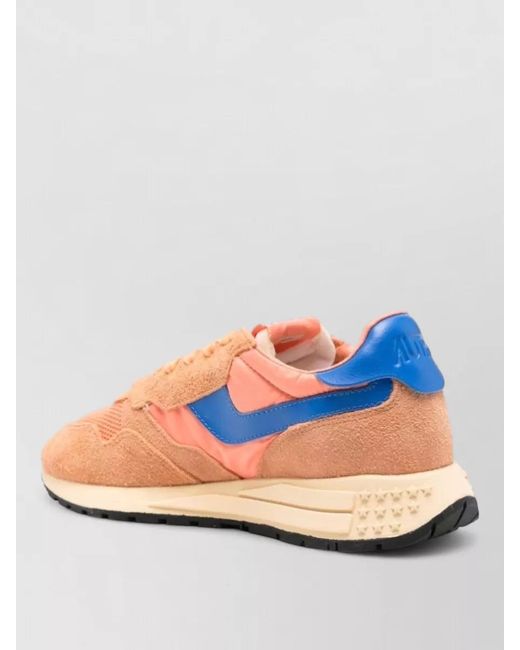 Autry Pink Suede Low-Top Sneakers for men