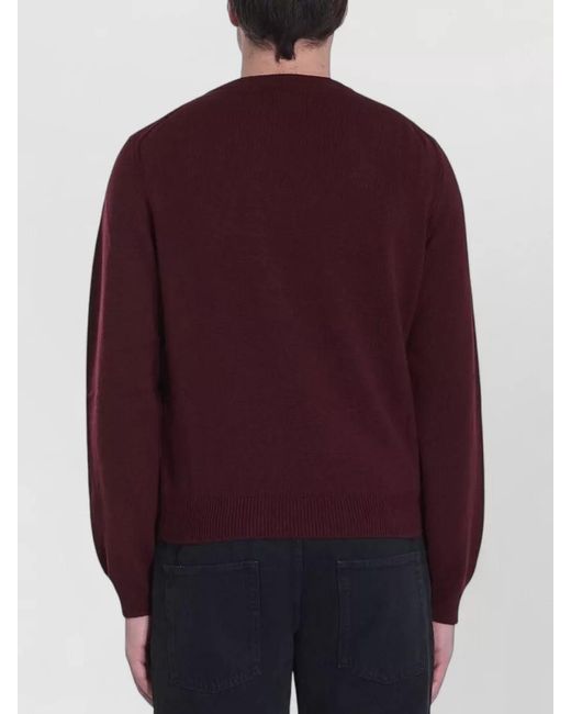 Céline Purple Cashmere Regular-Fit Crewneck Jumper for men