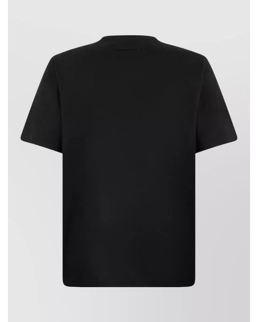 Zegna Black Cotton Crew Neck T Shirt Short Sleeves for men