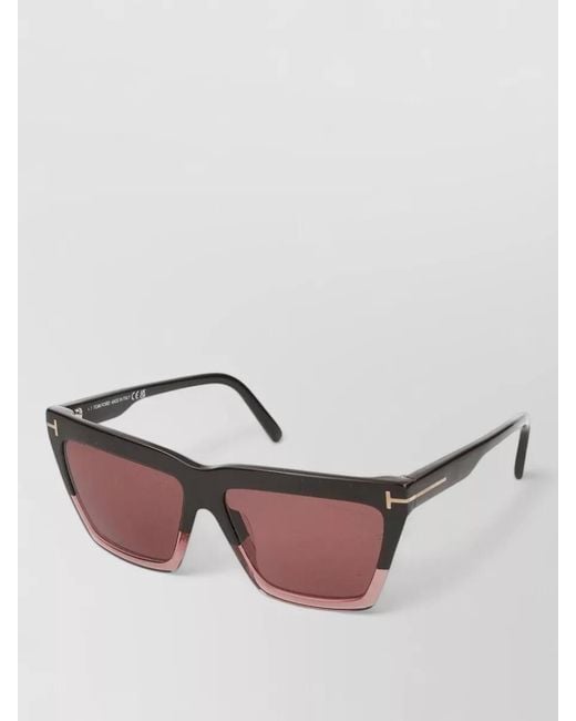 Tom Ford Pink Square Acetate Sunglasses Ft1110 14 140