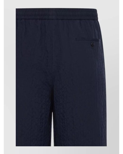 Giorgio Armani Blue Wide-Leg Trousers for men