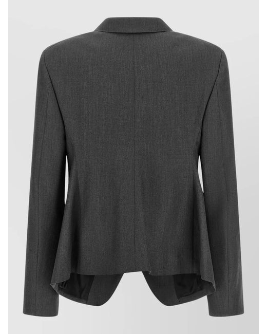 Jil Sander Black Single-Breasted Wool Blend Blazer