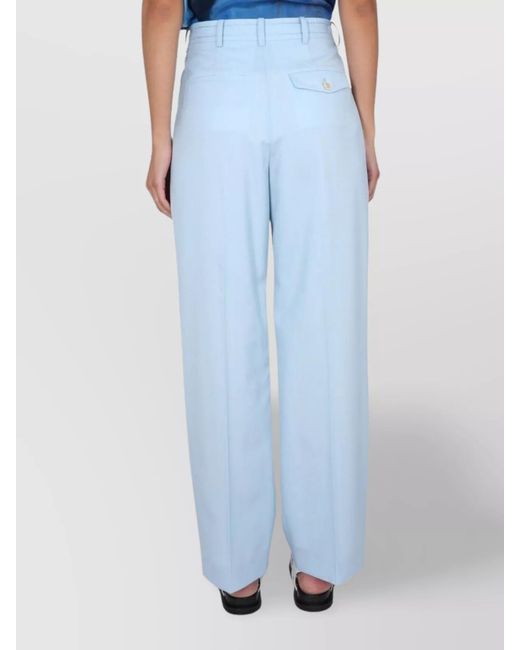 Marni Blue Virgin Wool Tailored Trousers