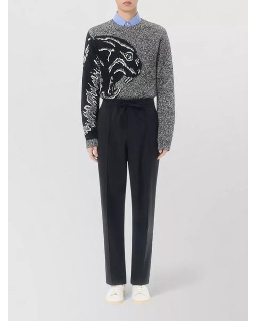 Valentino Black Straight-Leg Tailored Trousers for men
