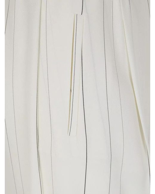 Semicouture White Johnny Wide-Leg Trousers