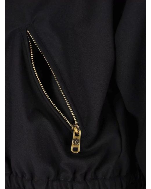 Willy Chavarria Black Jacket Elasticated Cuffs Hem Side Pockets for men