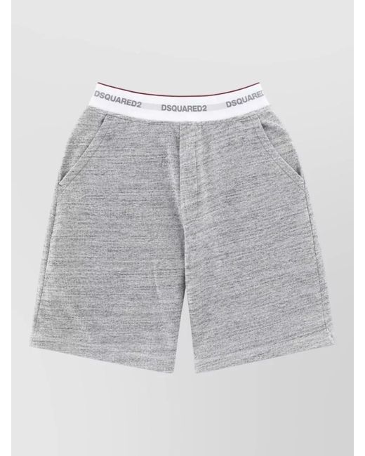 DSquared² Gray Tailored Shorts Side Pockets Detail for men