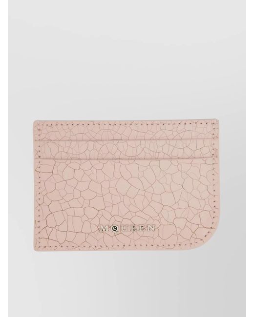 McQueen Pink Leather Cardholder
