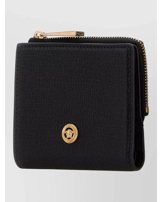 Versace Black Leather Wallet for men