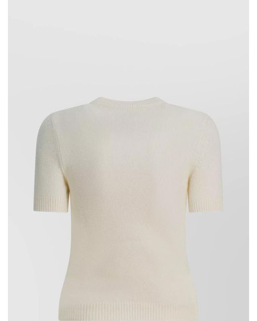 Sa Su Phi White Cashmere Knitted Top
