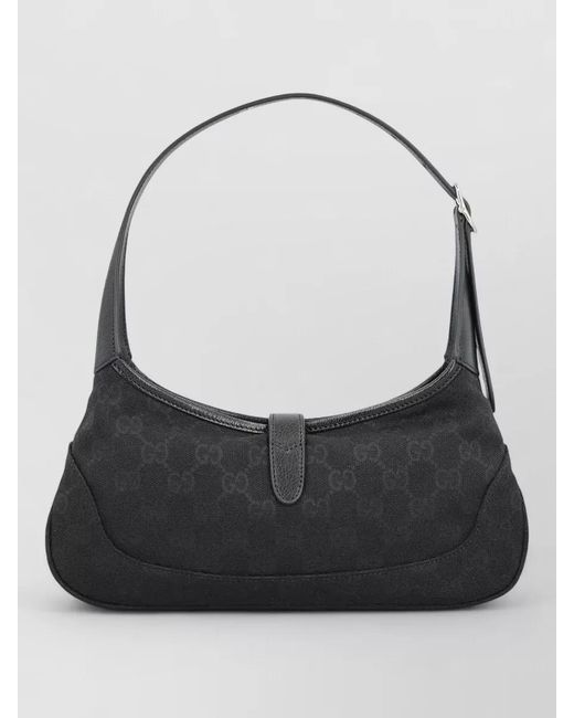 Gucci Black Jackie 1961 Shoulder Bag Buckle Strap
