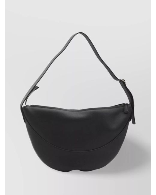The Row Black Jouve Leather Cross-Body Bag