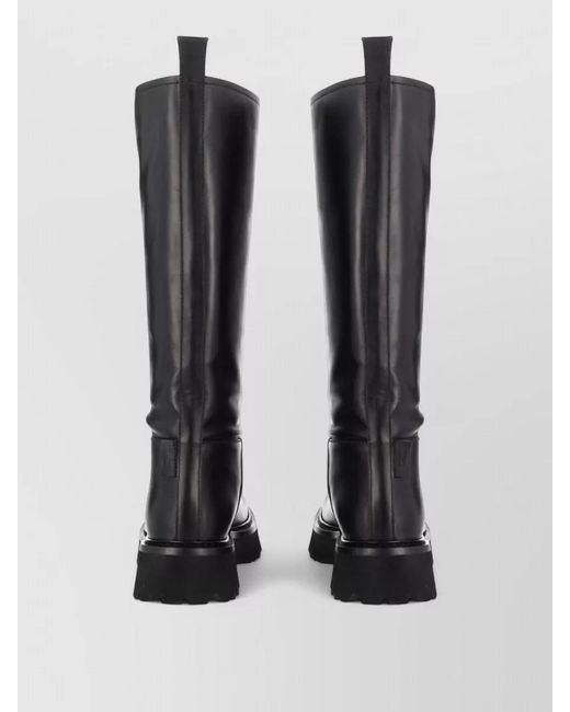 Moschino Black Zip Leather Boots