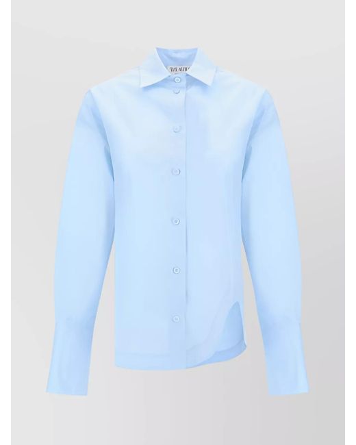 The Attico Blue Oversized Cotton Shirt