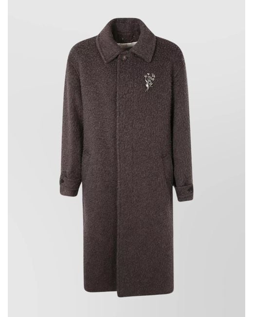 Golden Goose Deluxe Brand Brown Journey Car Coat Virgin Wool for men