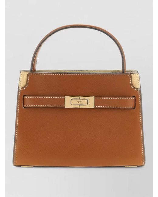 Tory Burch Brown Lee Radziwill Petite Clutch Bag Strap