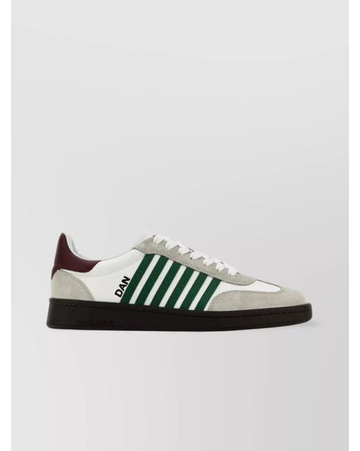 DSquared² Brown Leather Low-Top Sneakers for men
