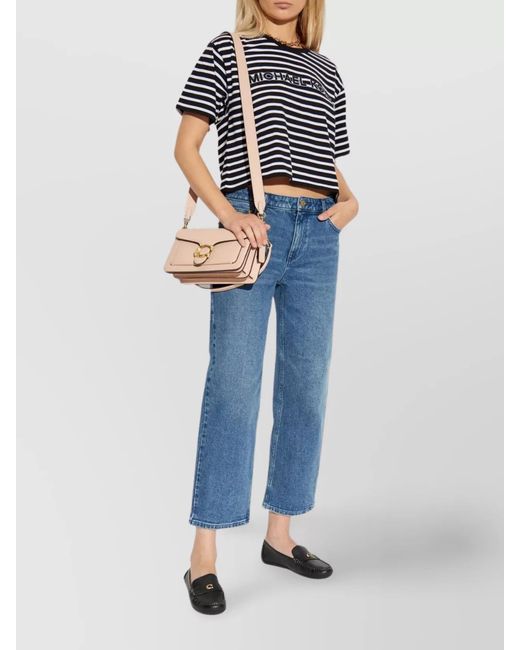 Michael Kors Blue Denim Cropped Trousers