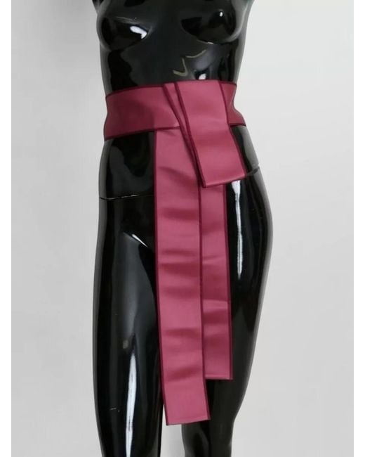 Dolce & Gabbana Pink Silk Wide Wrap Waist Belt Adjustable
