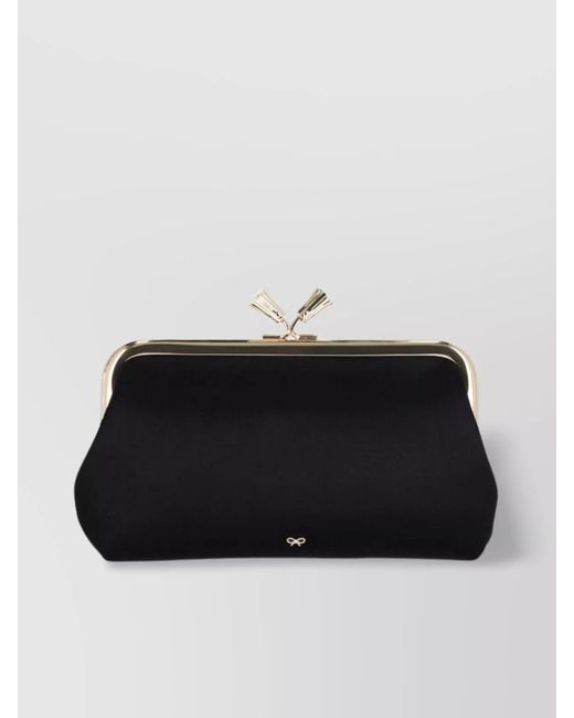 Anya Hindmarch Black Hardware Rectangular Shape Clutch Bag