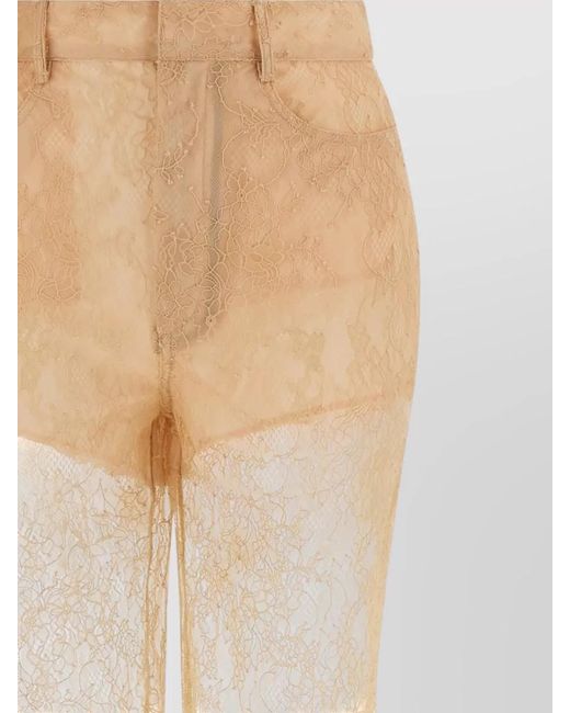 GIUSEPPE DI MORABITO White Lace Flared Trousers